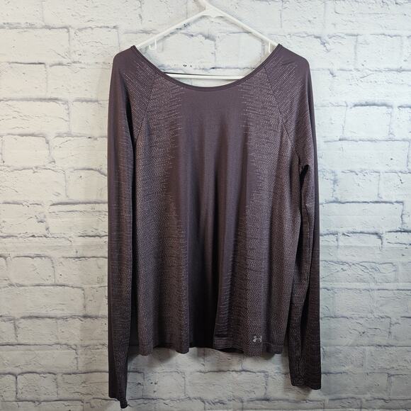 Under Armour Open Back STRETCH Long Sleeve Top Women's size Large - Picture 1 of 6
